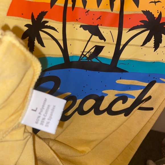 Golden Yellow Take me to the beach racer back tank top - Picture 5 of 9